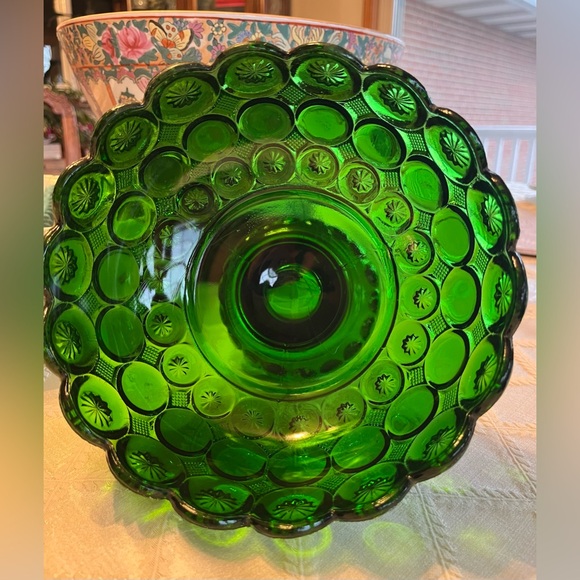 Vintage Kemple Glass Company “Moon & Stars Pedestal Bowl - Picture 2 of 2